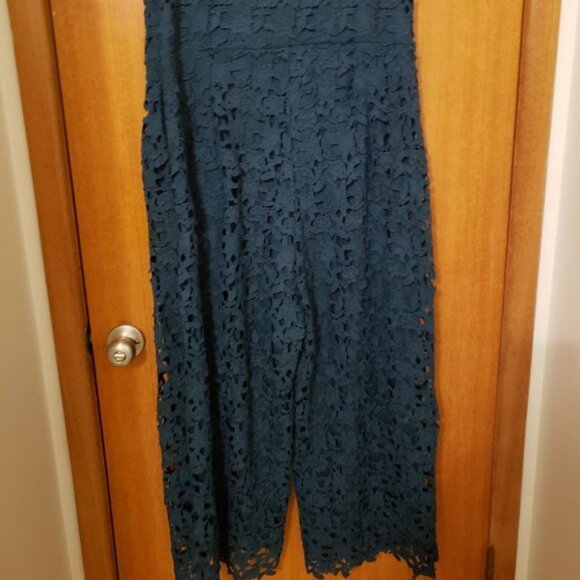 Brand New with Tags Teal Blue Crochet Jumpsuit - Picture 6 of 8